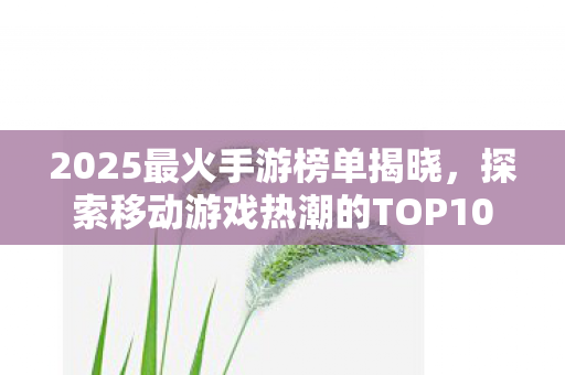 2025最火手游榜单揭晓,探索移动游戏热潮的TOP10 2025最火手游榜单揭晓,探索移动游戏热潮的TOP10