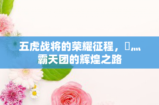 乄灬霸天团的辉煌之路图片