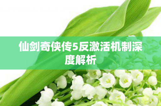 仙剑奇侠传5反激活机制深度解析图片