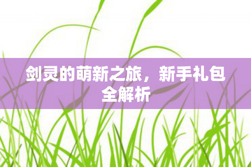 剑灵的萌新之旅图片