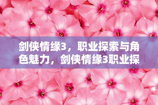 剑侠情缘3职业探索与角色魅力解析图片