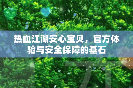 官方体验与安全保障的基石图片