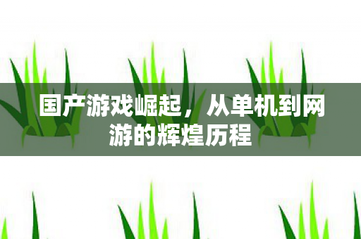 从单机到网游的辉煌历程图片