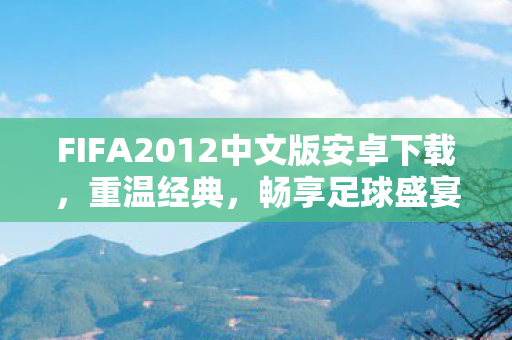 FIFA2012中文版安卓下载图片