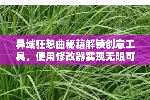 异域狂想曲秘籍解锁创意工具图片