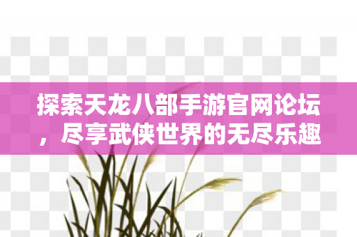 探索天龙八部手游官网论坛图片
