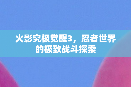 忍者世界的极致战斗探索图片