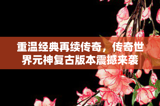 传奇世界元神复古版本震撼来袭图片