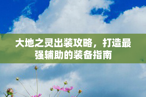 打造最强辅助的装备指南图片