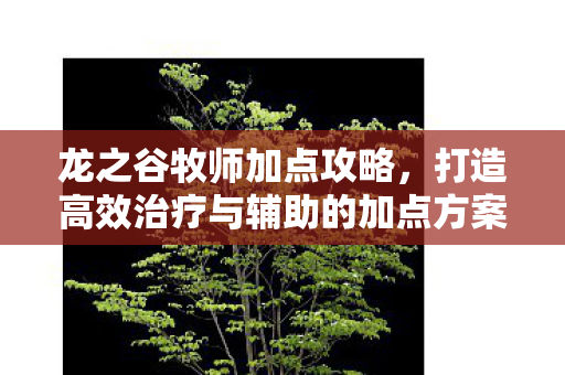 打造高效治疗与辅助的加点方案图片