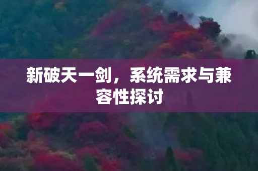 系统需求与兼容性探讨图片