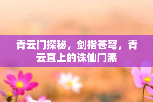 青云直上的诛仙门派图片