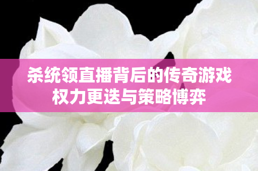 杀统领直播背后的传奇游戏权力更迭与策略博弈图片