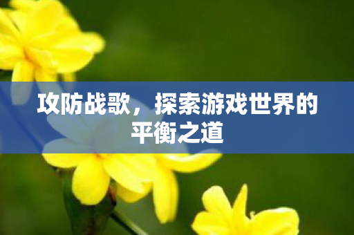 探索游戏世界的平衡之道图片