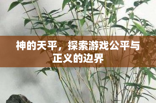探索游戏公平与正义的边界图片
