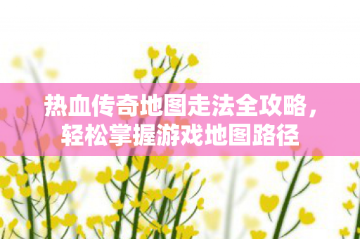 热血传奇地图走法全攻略图片