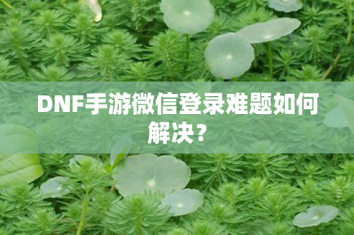 DNF手游微信登录难题如何解决图片