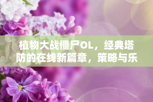 经典塔防的在线新篇章图片