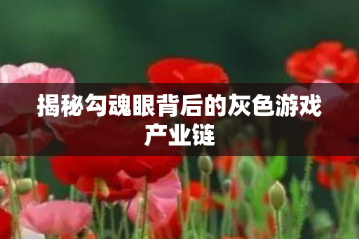 揭秘勾魂眼背后的灰色游戏产业链图片