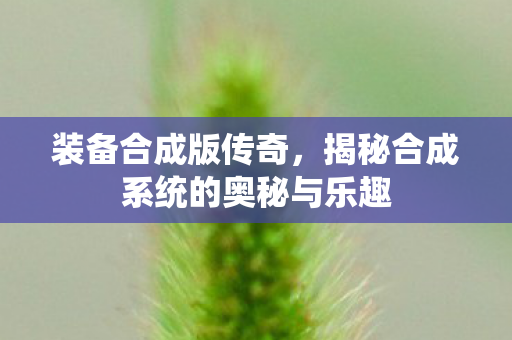 揭秘合成系统的奥秘与乐趣图片