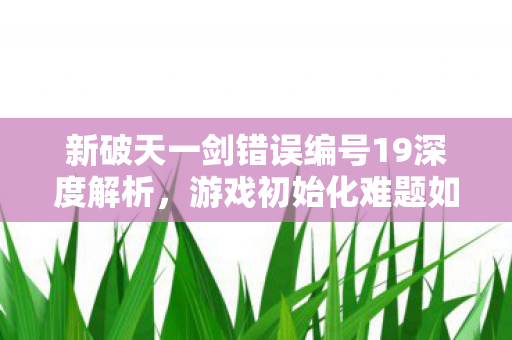新破天一剑错误编号19深度解析图片