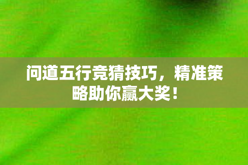 精准策略助你赢大奖图片