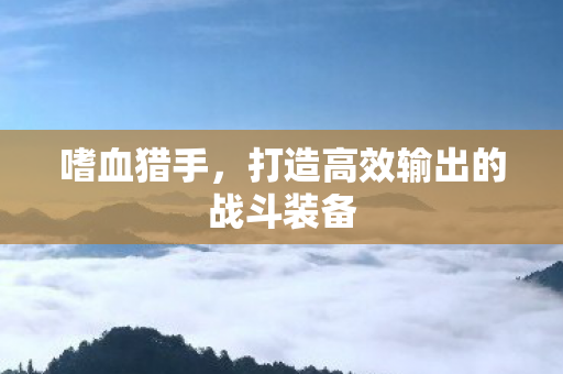 打造高效输出的战斗装备图片