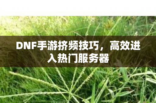 DNF手游挤频技巧图片