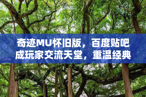 百度贴吧成玩家交流天堂图片