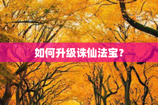 如何升级诛仙法宝图片
