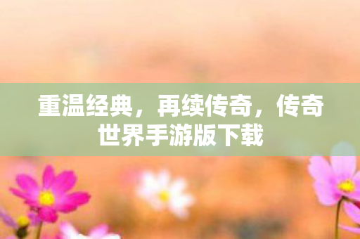 传奇世界手游版下载图片