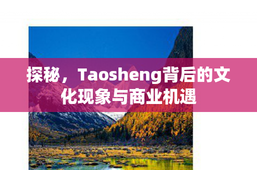 Taosheng背后的文化现象与商业机遇图片