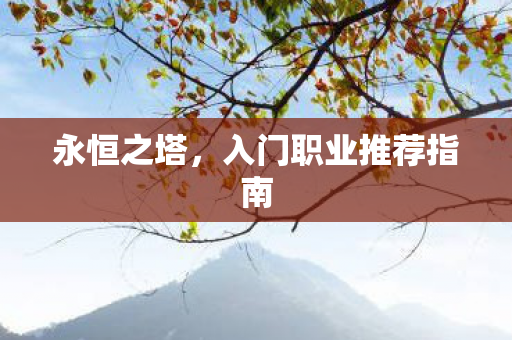 入门职业推荐指南图片