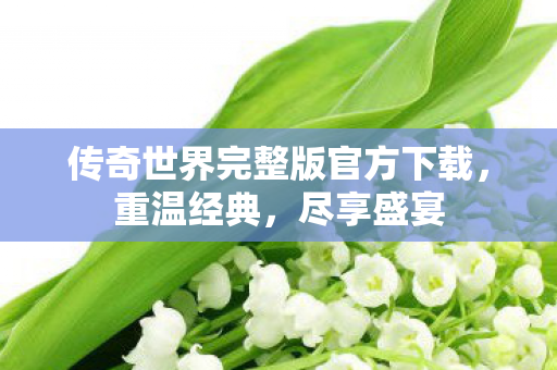 传奇世界完整版官方下载图片