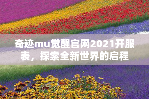 奇迹mu觉醒官网2021开服表图片