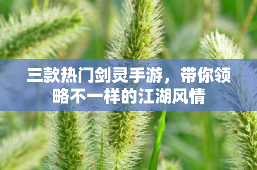带你领略不一样的江湖风情图片