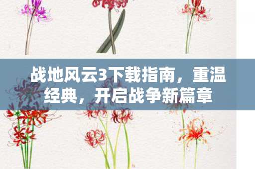 战地风云3下载指南图片