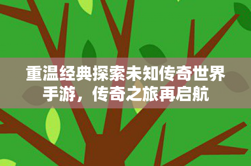 重温经典探索未知传奇世界手游图片