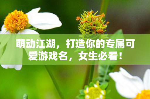 打造你的专属可爱游戏名图片