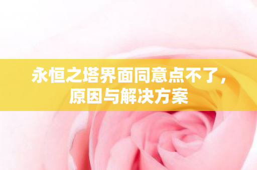 永恒之塔界面同意点不了图片