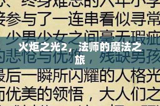 法师的魔法之旅图片