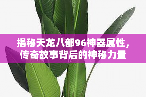 揭秘天龙八部96神器属性图片
