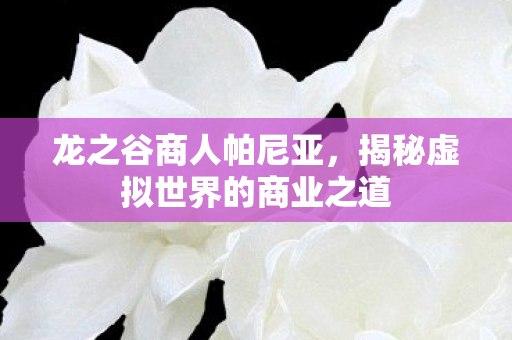 揭秘虚拟世界的商业之道图片