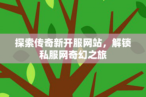 探索传奇新开服网站图片