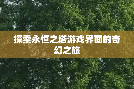 探索永恒之塔游戏界面的奇幻之旅图片