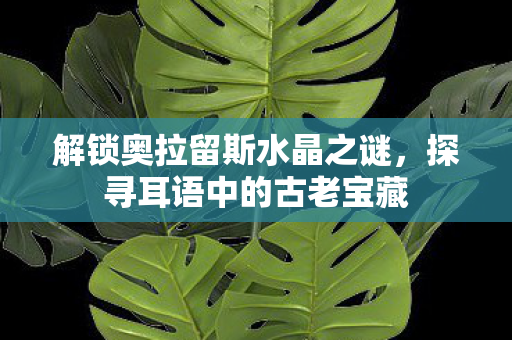 解锁奥拉留斯水晶之谜图片
