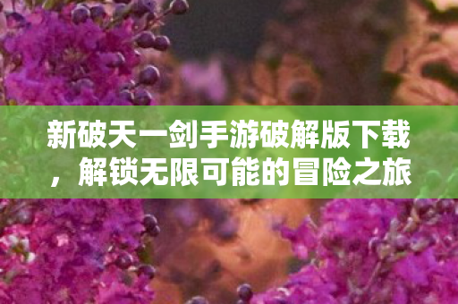新破天一剑手游破解版下载图片
