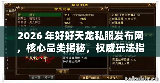 权威玩法指南与痛点解决方案天龙八部私服图片