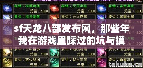 那些年我在游戏里踩过的坑与摸出的野路子天龙私服图片