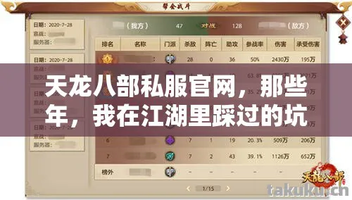 我在江湖里踩过的坑与摸出的招天龙私服图片